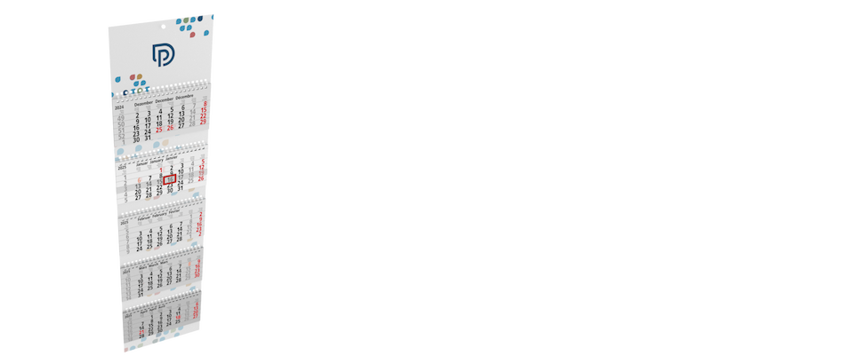 5-Monatskalender (Mehrblock) mit Wire-O-Bindung